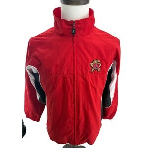 Starter Maryland Terrapins Kids Red Windbreaker Full Zip Jacket Youth XL